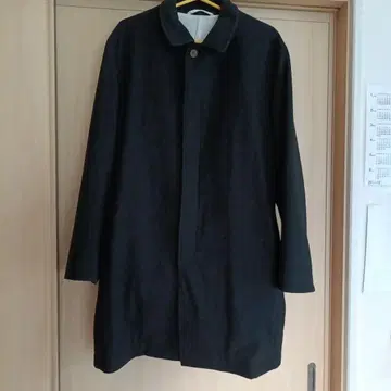 무인양품 블랙 롱 코트