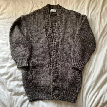 SLOBE 카키 니트 가디건