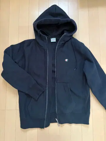 Champion 리버스 위브 스톰쉘 블랙 후드티 M