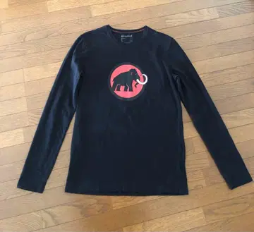 MAMMUT 마무트 긴팔T셔츠 롱T 블랙 로고 프린트 M