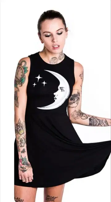 KILLSTAR 킬스타 블랙 슬리브리스 미니 원피스 S 월