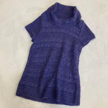 Lelian 레리안 케이블 니트 터틀넥 반팔 스웨터