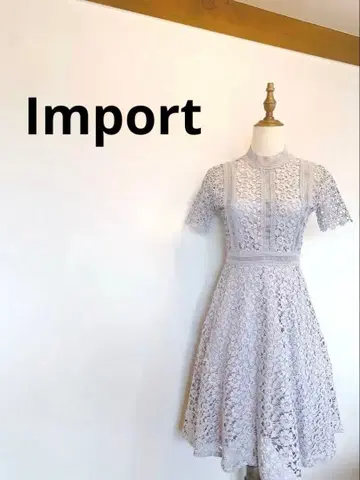 [ 컨디션 최상 ] Import 블루 레이스 원피스 1107