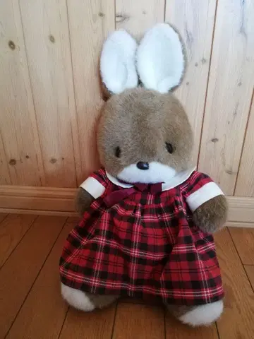 산애로우 토끼 봉제 인형 일본제 쇼와 레트로 럭키 약 50cm