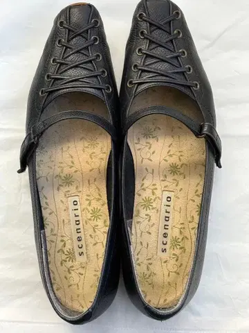 천연 가죽 가죽 신발 블랙 오픈토 캐주얼 슈즈