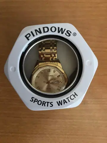 PINDOWS 골드 스포츠 워치
