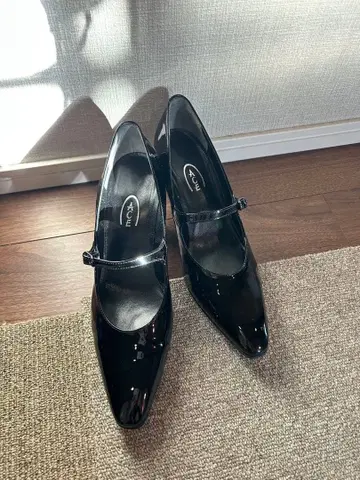 블랙 스틸레토 펌프스 23.5cm