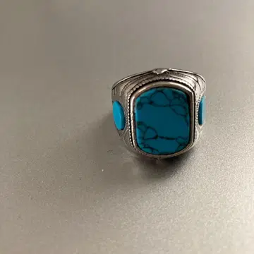 터콰이즈 실버 반지 스퀘어형 24호