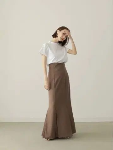 Louren 머메이드 플리츠 스커트