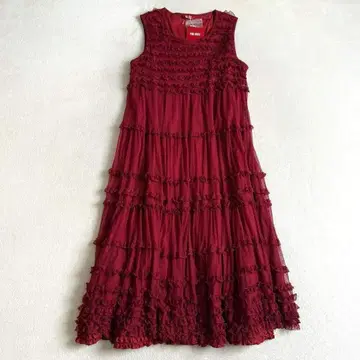 [택 포함 새상품] PINK HOUSE 튤 레이스 원피스 레드