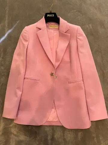 미사용 EMILIO PUCCI (에밀리오 푸치) 별 버튼 핑크 자켓