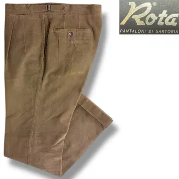 J4029 새상품급 로타 사이드 조절 2 플리츠 팬츠 브라운 50