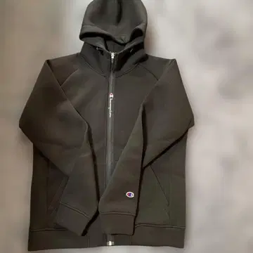 Champion 블랙 풀 집업 후드티 L 사이즈