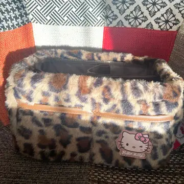 키티 레오파드 무늬 화장품 케이스