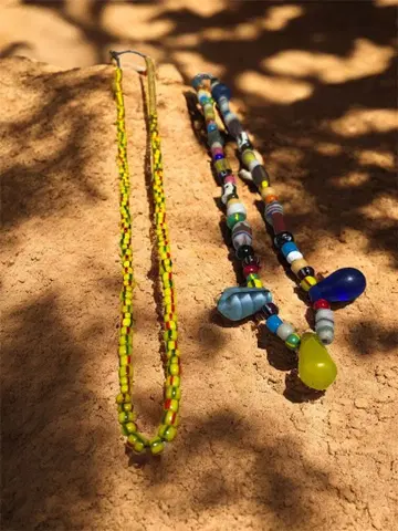 앤티크 비즈 목걸이 2개