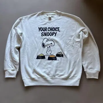 스누피 프린트 맨투맨 S