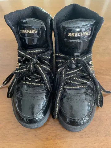 [SKECHERS] 블랙 하이컷 스니커즈 24.5cm