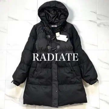 택 포함 야마다야 Radiate 이소재 절개 다운 코트 블랙