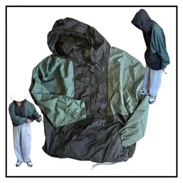 Jansport 후드 부착 나일론 자켓 그린/블랙