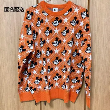 메파보리 디즈니 미키마우스 스웨터 엄마 사이즈 오렌지