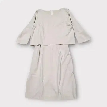 셋업 원피스 베이지 심플 고급 포멀 결혼식 L