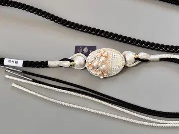 [ 새상품 ] 허리띠 오비 고정 띠 포함 일본제 후리소데 오비 블랙 컬러