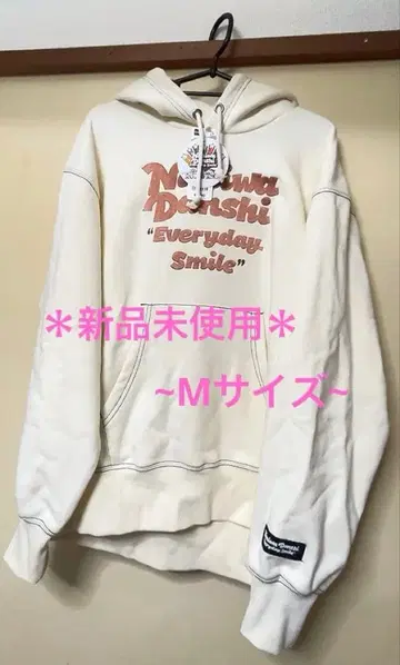 나니와단시 GU 콜라보 맨투맨 풀 후드티 화이트 M