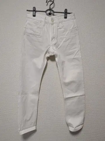 지스타 로우 화이트 스트레이트 데님 28-30