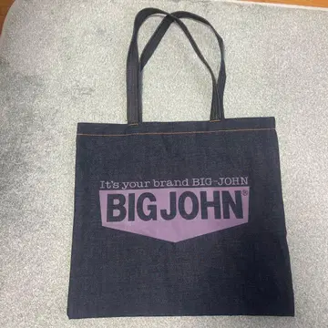 빅 존 다크 블루 데님 토트백