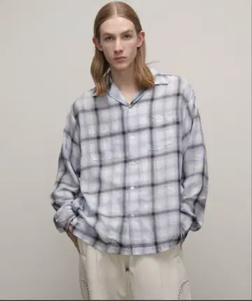 schott 샷 옴브레 체크 셔츠 플란넬 셔츠 XL