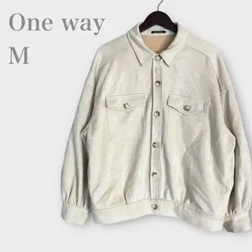 원웨이 스웨이드 느낌 자켓 라이트 베이지 M 가을/겨울