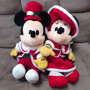 디즈니 크리스마스 2023 봉제 인형 미키 미니 세트