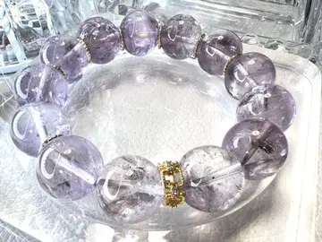 무지개 포함 반짝이는 아메트린 14.8mm 빅볼