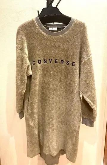 CONVERSE 플리스 맨투맨 원피스