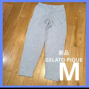 미사용 새상품 젤라또피케 HOMME 모코모코 스카이블루 롱 팬츠 리브