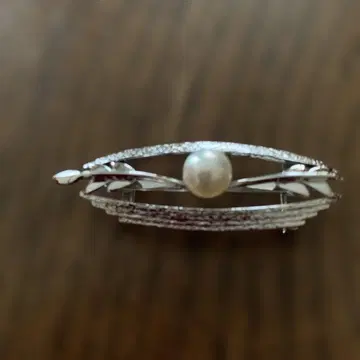 천연 진주 오비 고정 띠 실버 금장 장식