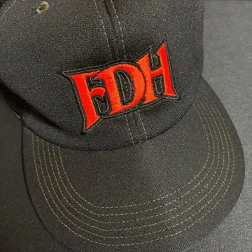 후쿠오카 다이에 호크스 FDH 자수 로고 메쉬 캡 블랙 오렌지 M 사이즈