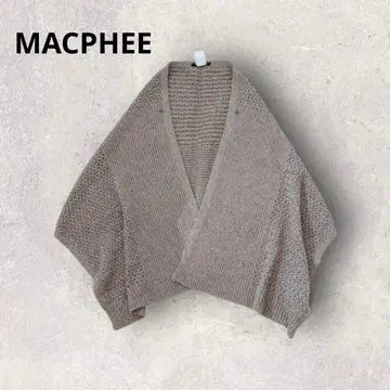 맥피 스톨 니트 숄 케이블 짜임 울 혼방 겉옷