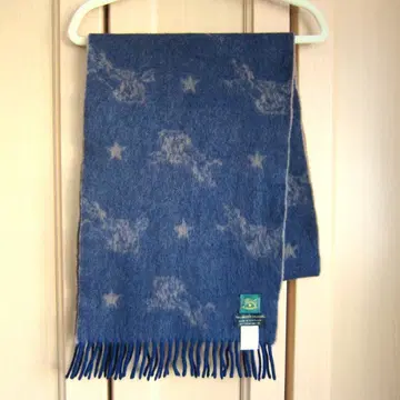 [ 미사용 ] 일비종떼 머플러 울 리버서블 네이비 x 브라운