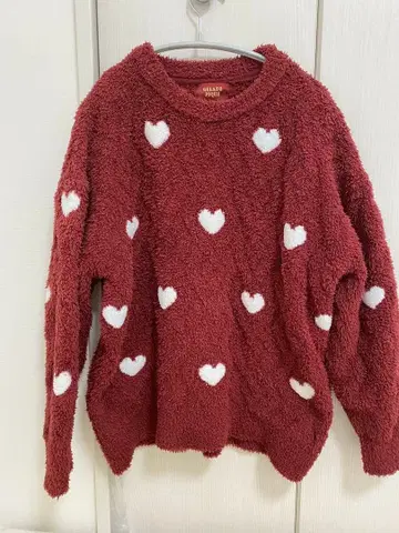 GELATO PIQUE 하트 무늬 룸웨어 상하의 세트