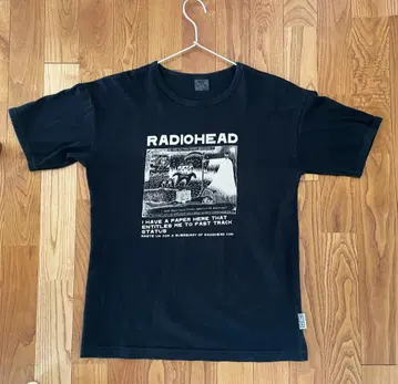 RADIOHEAD 라디오 헤드 W.A.S.T.E. 티셔츠 블랙