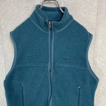 파타고니아 신틸라 플리스 베스트 탁한 블루 자수 로고 M