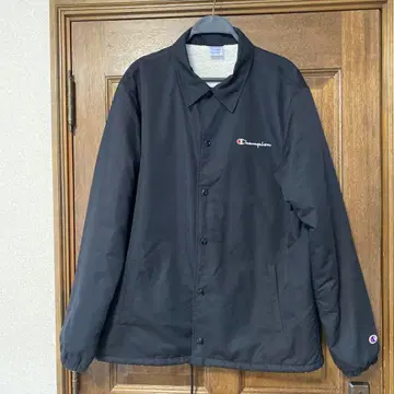 Champion 블랙 나일론 자켓 X-LARGE