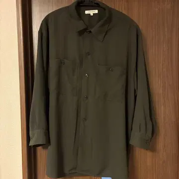 GLOBAL WORK 다크 그린 셔츠 M 셋업