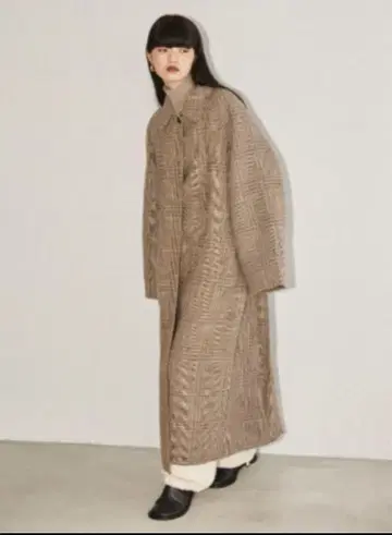 TODAYFUL 스텐 칼라 체크 코트 38