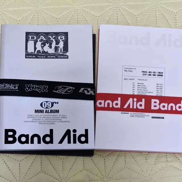 데이식스 밴드에이드 앨범+CD (구성X)