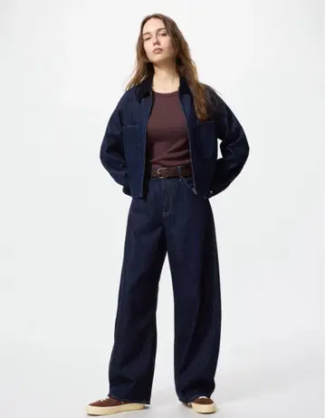 UNIQLO 배기 커브 청바지 허리 22(56cm)