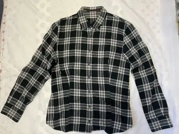 Mademoiselle NON NON 체크 무늬 긴팔 셔츠