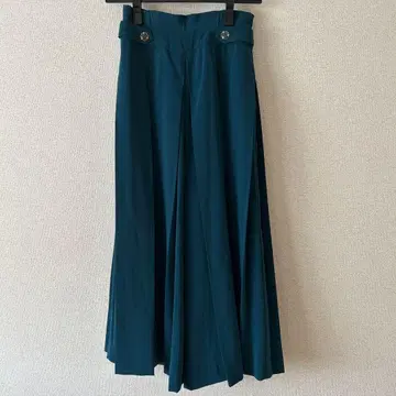 다크 틸 가우초 팬츠 프론트 버튼 포함