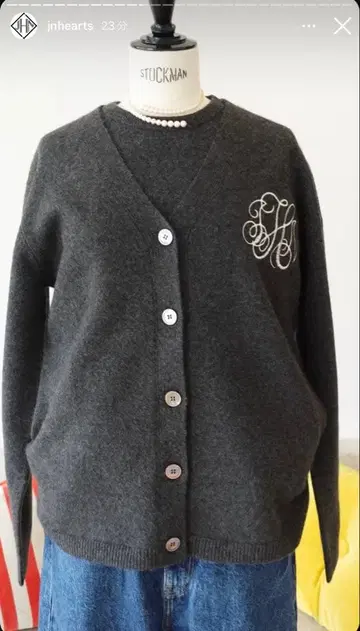 JNHearts 2024AW 즉시 완판 엠블럼 로고 가디건